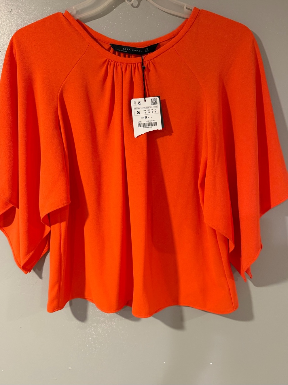 Zara Orange Flowing Maxi Dress